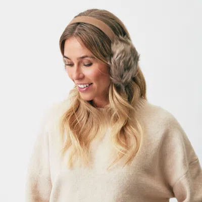 Owen Barry Women's Neutrals Sheepskin Earmuffs British Made Aubrac Taupe Toscana In Brown