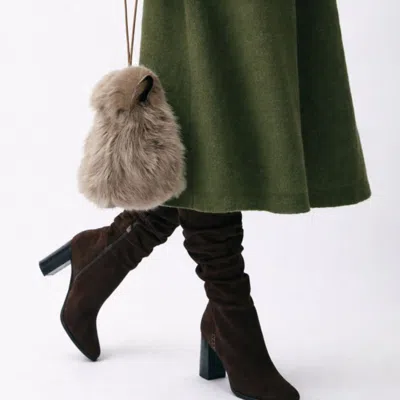 Owen Barry Women's Neutrals Sheepskin Grab Bag Aubrac Taupe Darwen British Made In Multi