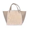 Owen Barry Women's Neutrals Sheepskin Grab Bag Hawes Cream