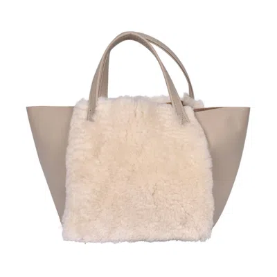 Owen Barry Women's Neutrals Sheepskin Grab Bag Hawes Cream