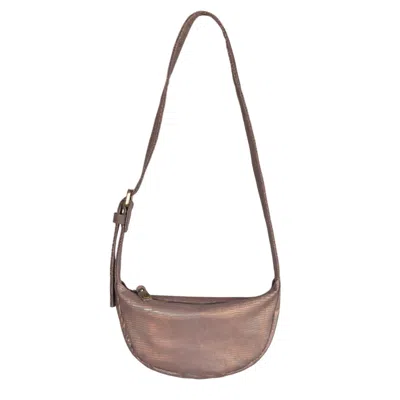 Owen Barry Women's Pink Leather Sling Bag Europa Metallic