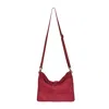 Owen Barry Women's Pink Suede Crossbody Bag Passion Red Marizion In Pink