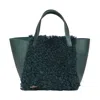 Owen Barry Women's Shearling Grab Bag Seahorse Green