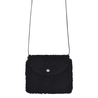 Owen Barry Women's Sheepskin Crossbody Bag Navy Blue Boo By