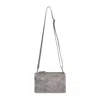 Owen Barry Women's Sheepskin Crossbody Clutch Silvergrey Grenn