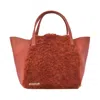 Owen Barry Women's Sheepskin Leather Grab Bag Hawes Burnt Orange