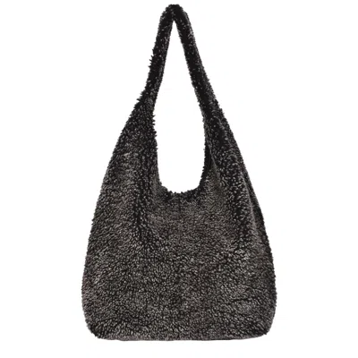 Owen Barry Women's Sheepskin Shoulder Slouchy Bag Brown Hurricane - Bruton