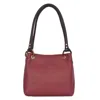 Owen Barry Women's Shoulder Bag Malbec Red Pepsi Leather In Red