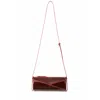 Owlish Studio Women's Red Reef Pull-up Vegan Leather Cylinder Bag - Maroon Oak Patent In Burgundy