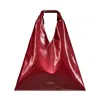 Owlish Studio Women's Red Savanna Vegan Leather Hobo Bag - Bordeaux Patent In Red