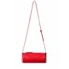 Owlish Studio Women's Reef Vegan Leather Cylinder Bag - True Red In Red