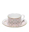 O.w.london O. W.london Loop Teacup And Saucer In Pink