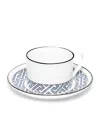 O.w.london O. W.london Maze Teacup And Saucer In Blue