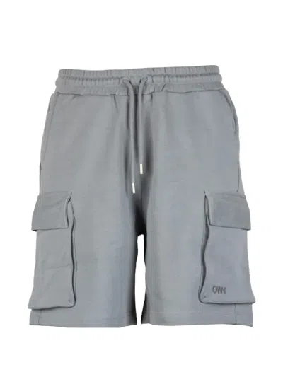 Own Cargo-pocket Drawstring Shorts In Gray
