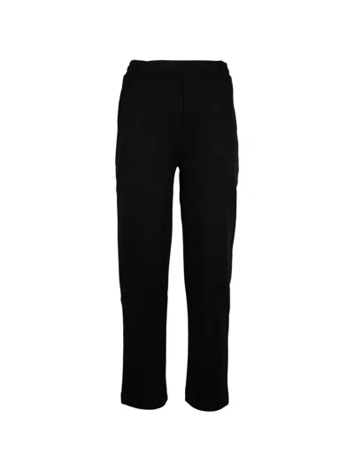 Own Elasticated-waistband Straight-leg Trousers In Black