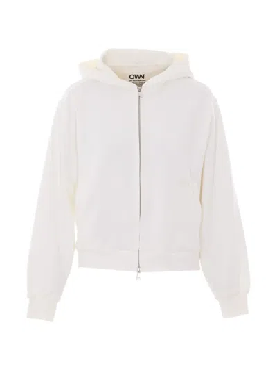 Own Logo-embroidered Hoodie In White