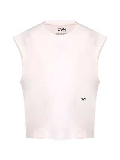 Own Logo-print Cropped T-shirt In White
