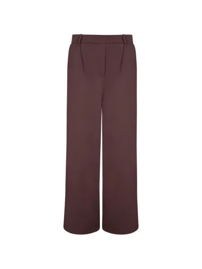 Own Pleated Straight-leg Trousers In Br