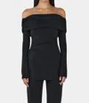 Ownley Else Off Shoulder Top In Black In Black