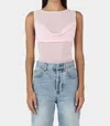 Ownley Merrony Sheer Tank In Pink In Pink