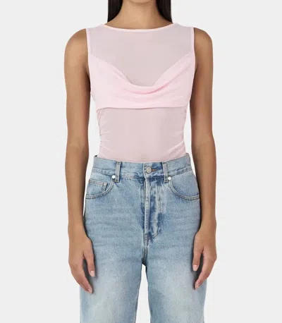 Ownley Merrony Sheer Tank In Pink