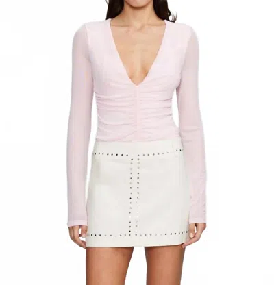 Ownley Mia Sheer Bodysuit In Blush In Pink