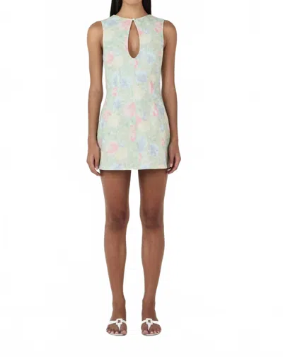 Ownley Nessa Linen Mini Dress In Meadow In White