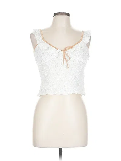 Pre-owned Ownley Sleeveless Blouse In White