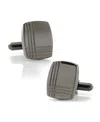 Ox & Bull Trading Co. Men's Stainless Steel Tartan Plaid Cufflinks In Gunmetal