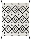 Ox Bay Avant-garde Tribal Throw Blanket In Black