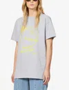 Oxfam Fergus For  X Bay Garnett Vintage Cotton-jersey T-shirt In Grey