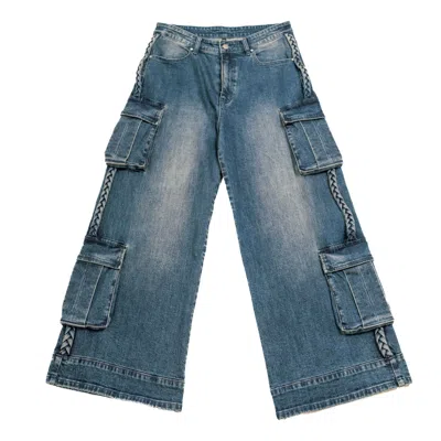 Oxfold Men's Blue  Cargo Jeans - Regular