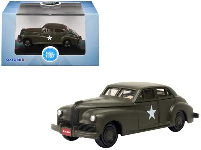 Oxford Diecast 1942 Packard Clipper Touring Sedan "us Army Staff Car" Olive Drab 1/87 (ho) Scale Diecast Model Car  In Green