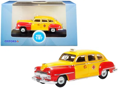 Oxford Diecast 1946-1948 Desoto Suburban Yellow And Red "san Francisco Taxi" "the Godfather" Movie 1/87 (ho) Scale