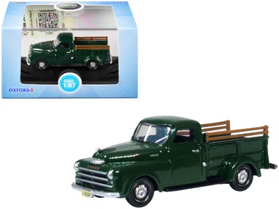 Oxford Diecast 1948 Dodge B-1b Pickup Truck Dark Green 1/87 (ho) Scale Diecast Model Car By