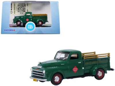 Oxford Diecast 1948 Dodge B-1b Pickup Truck Green "railway Express Agency" 1/87 (ho) Scale Diecast Model Car By Oxf