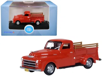 Oxford Diecast 1948 Dodge B-1b Pickup Truck Red 1/87 (ho) Scale Diecast Model Car By