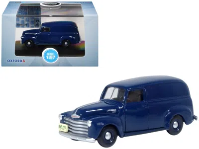 Oxford Diecast 1950 Chevrolet Panel Van Mariner Blue 1/87 (ho) Scale Diecast Model Car By