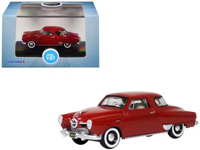 Oxford Diecast 1950 Studebaker Champion Starlight Coupe Commanche Red 1/87 (ho) Scale Diecast Model Car By Oxford D