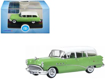 Oxford Diecast 1954 Buick Century Estate Wagon Willow Green And White 1/87 (ho) Scale Diecast Model Car By Oxford D