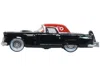 Oxford Diecast 1956 Ford Thunderbird Raven Black With Fiesta Red Top 1/87 (ho) Scale Diecast Model Car