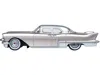 Oxford Diecast 1957 Cadillac Eldorado Brougham Sandalwood Beige Metallic With Silver Top 1/87 (ho) Scale Diecast Mo