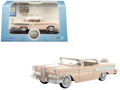Oxford Diecast 1958 Edsel Citation Chalk Pink With Frost White Top 1/87 (ho) Scale Diecast Model Car By Oxford Diec