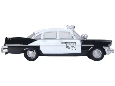 Oxford Diecast 1959 Plymouth Savoy Black And White "oklahoma Highway Patrol" 1/87 (ho) Scale Diecast Model Car By O