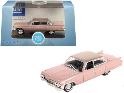 Oxford Diecast 1961 Cadillac Sedan Deville Metallic Pink 1/87 (ho) Scale Diecast Model Car By