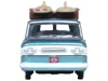 Oxford Diecast 1961 Chevrolet Corvair Greenbrier Passenger Wagon Van Turquoise Metallic And Cameo White With Surfbo