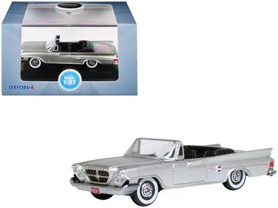 Oxford Diecast 1961 Chrysler 300g Convertible Sheffield Silver Metallic 1/87 (ho) Scale Diecast Model Car By Oxford