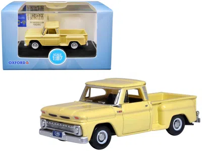 Oxford Diecast 1965 Chevrolet C10 Stepside Pickup Truck Yellow 1/87 (ho) Scale Diecast Model Car By Oxford