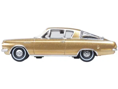 Oxford Diecast 1965 Plymouth Barracuda Gold Metallic With Black Stripes 1/87 (ho) Scale Diecast Model Car By Oxford