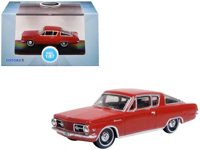 Oxford Diecast 1965 Plymouth Barracuda Red 1/87 (ho) Scale Diecast Model Car By